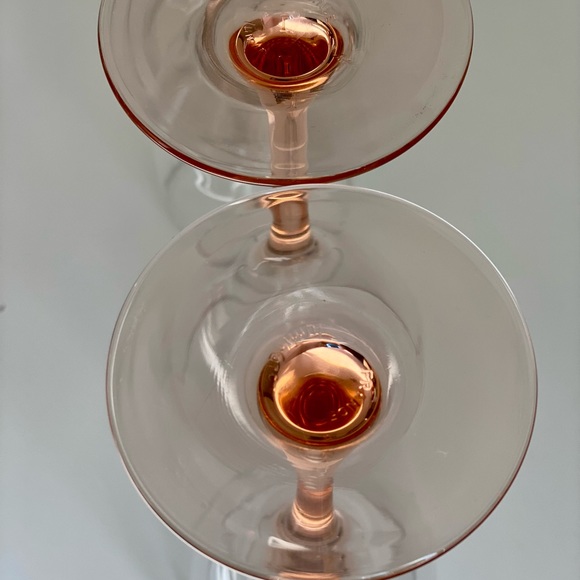 Vintage Luminarc France Pink Wine Glasses, set of 4 - Picture 5 of 6